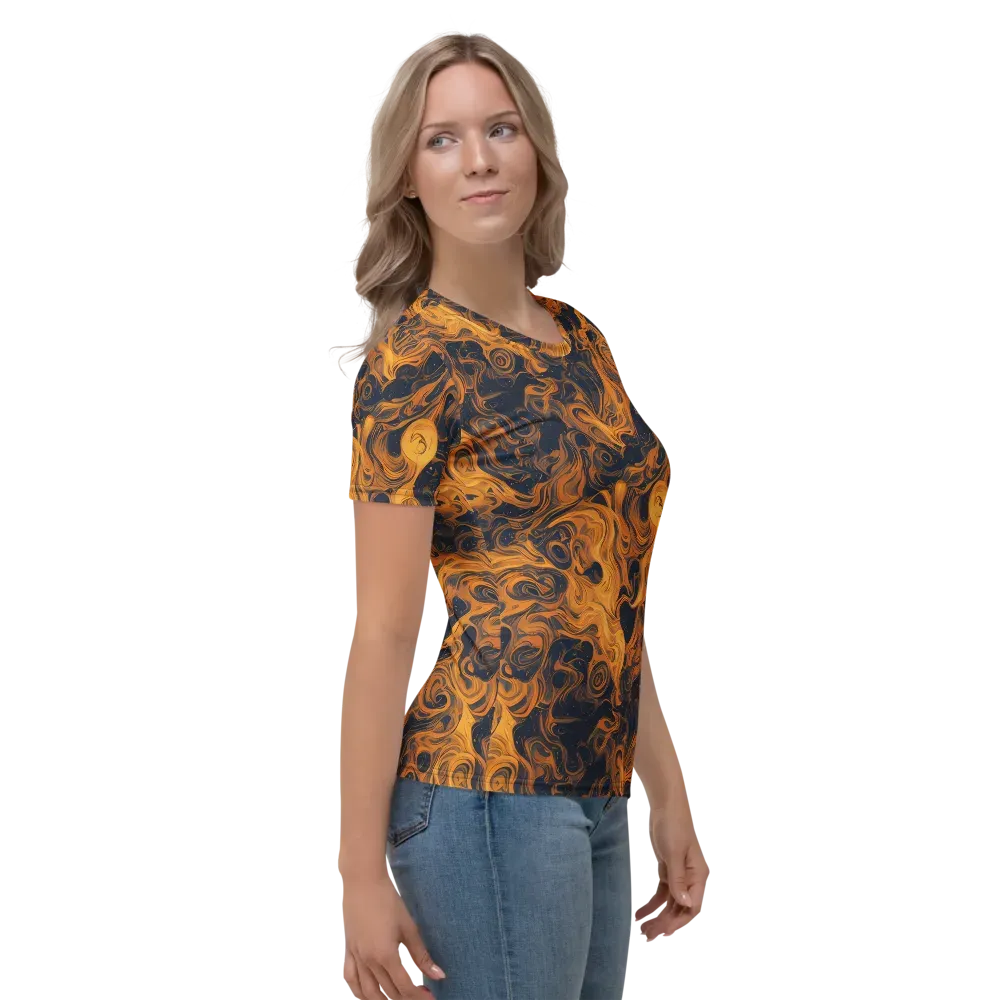 Burnished Orbit on Women's Crew Neck T-Shirt — Right