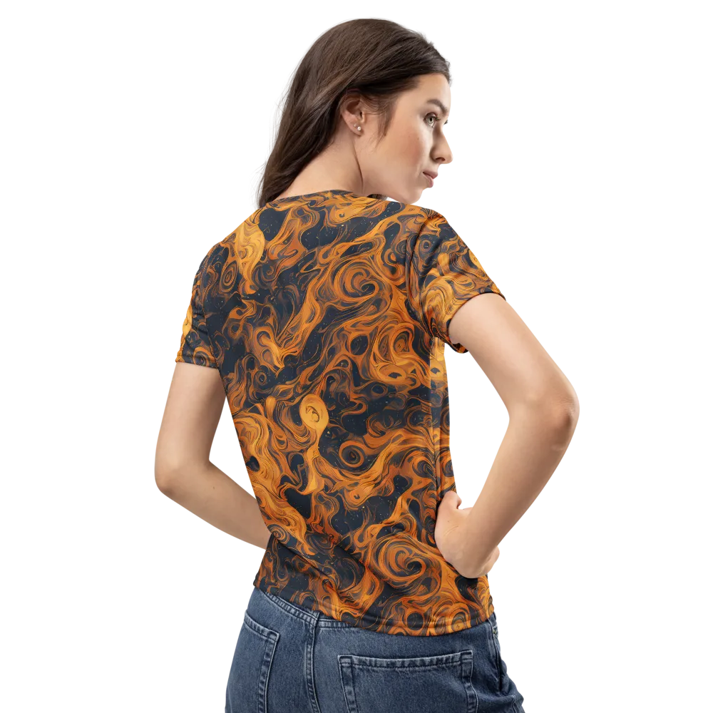 Burnished Orbit on Women's Crew Neck T-Shirt — Back