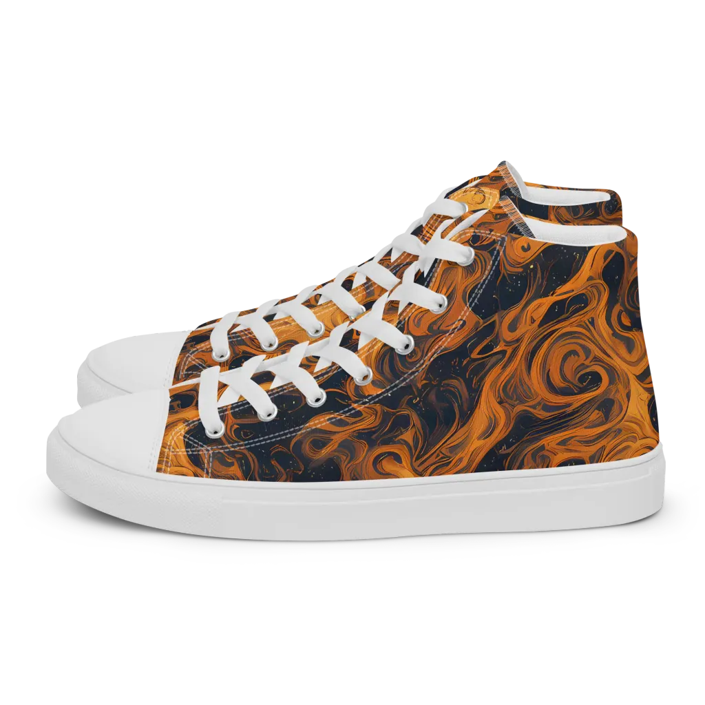 Burnished Orbit on Women's High Top Canvas Shoes — Left