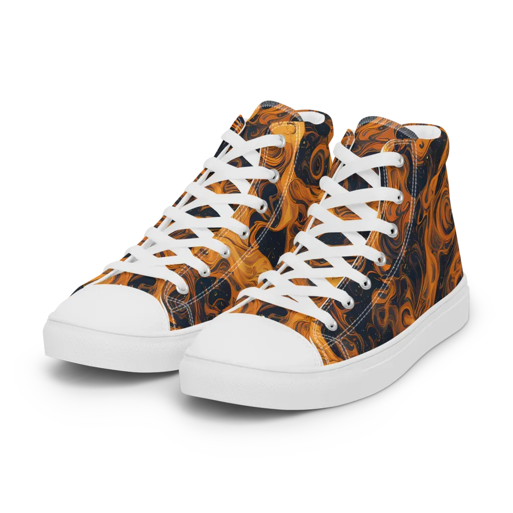 Burnished Orbit on Women's High Top Canvas Shoes — Left Front