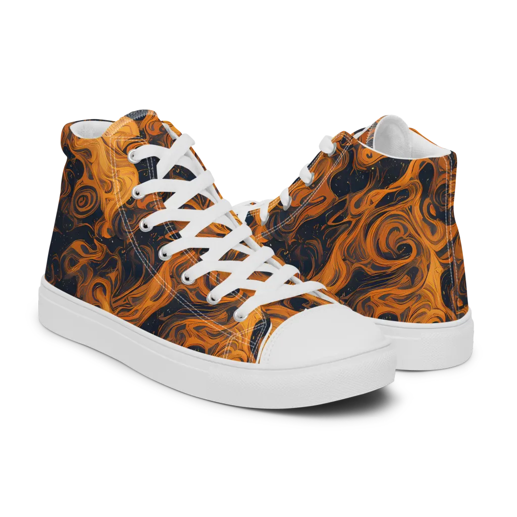 Burnished Orbit on Women's High Top Canvas Shoes — Right