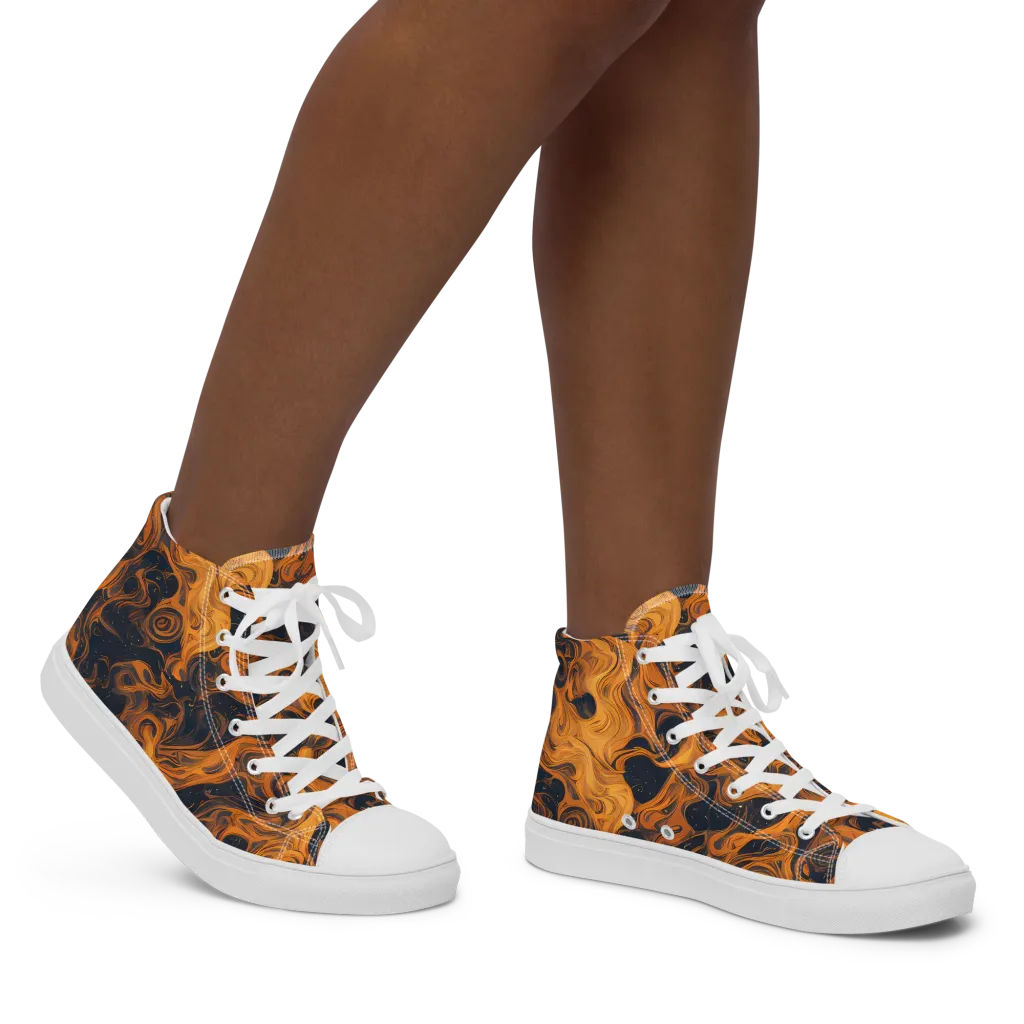 Burnished Orbit on Women's High Top Canvas Shoes — Right