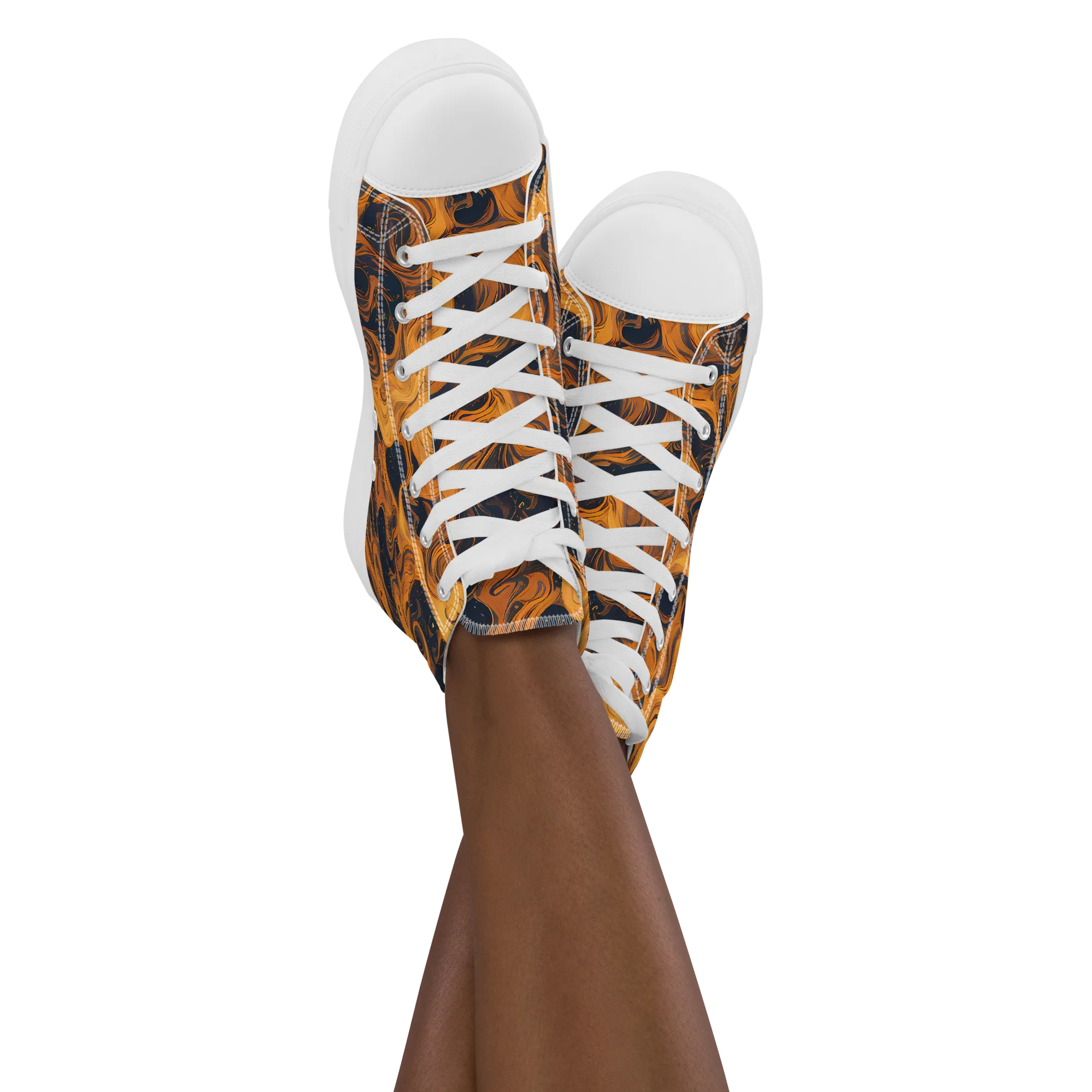 Burnished Orbit on Women's High Top Canvas Shoes — Front