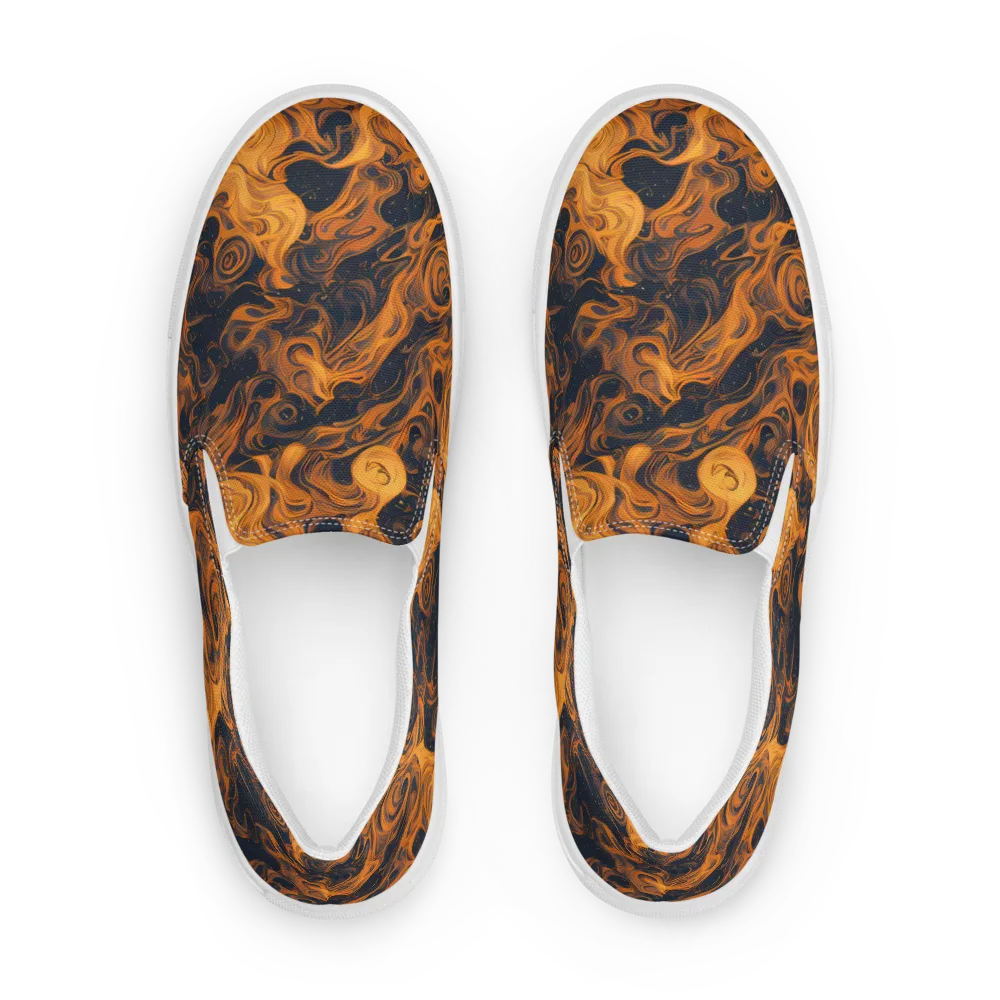 Burnished Orbit on Men's Slip-On Canvas Shoes — Front