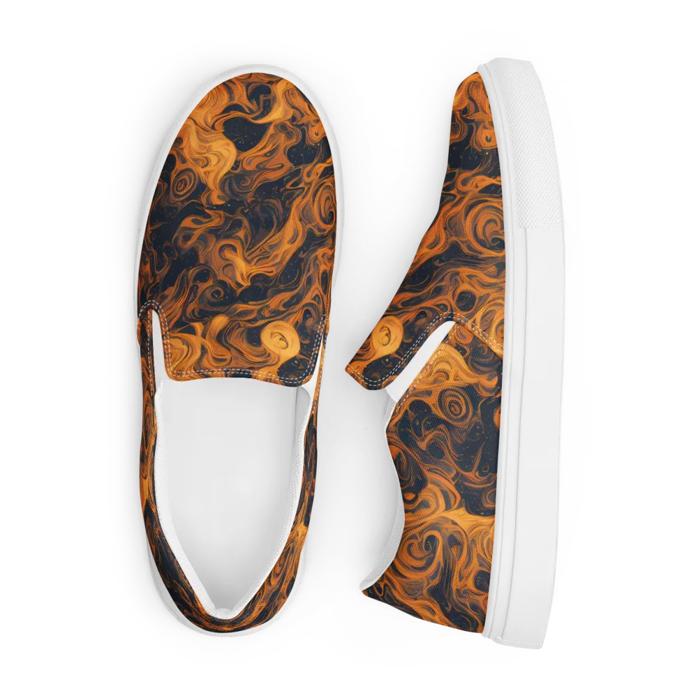 Burnished Orbit on Men's Slip-On Canvas Shoes — Front
