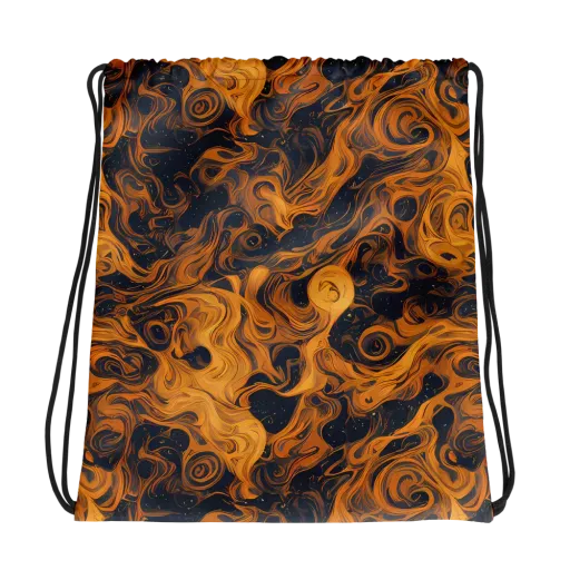 Burnished Orbit on a Drawstring Bag