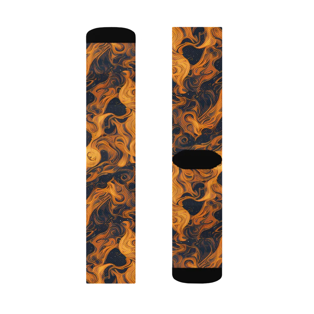 Burnished Orbit on Socks — Left Sock