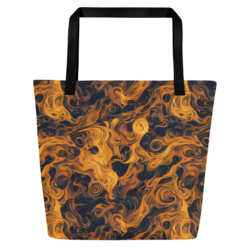 Burnished Orbit on Large Tote Bag W/ Pocket — Front