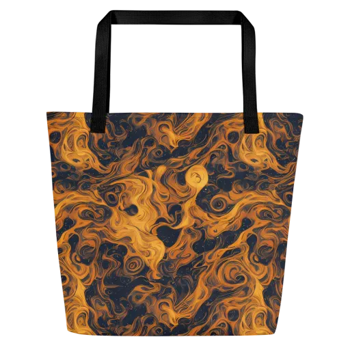 Burnished Orbit on a Large Tote Bag W/ Pocket