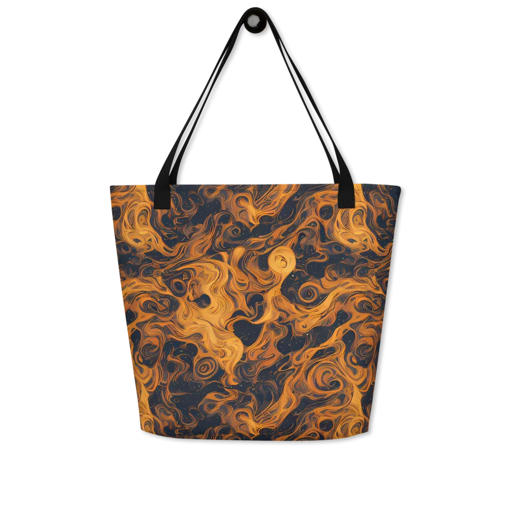 Burnished Orbit on Large Tote Bag W/ Pocket — Front