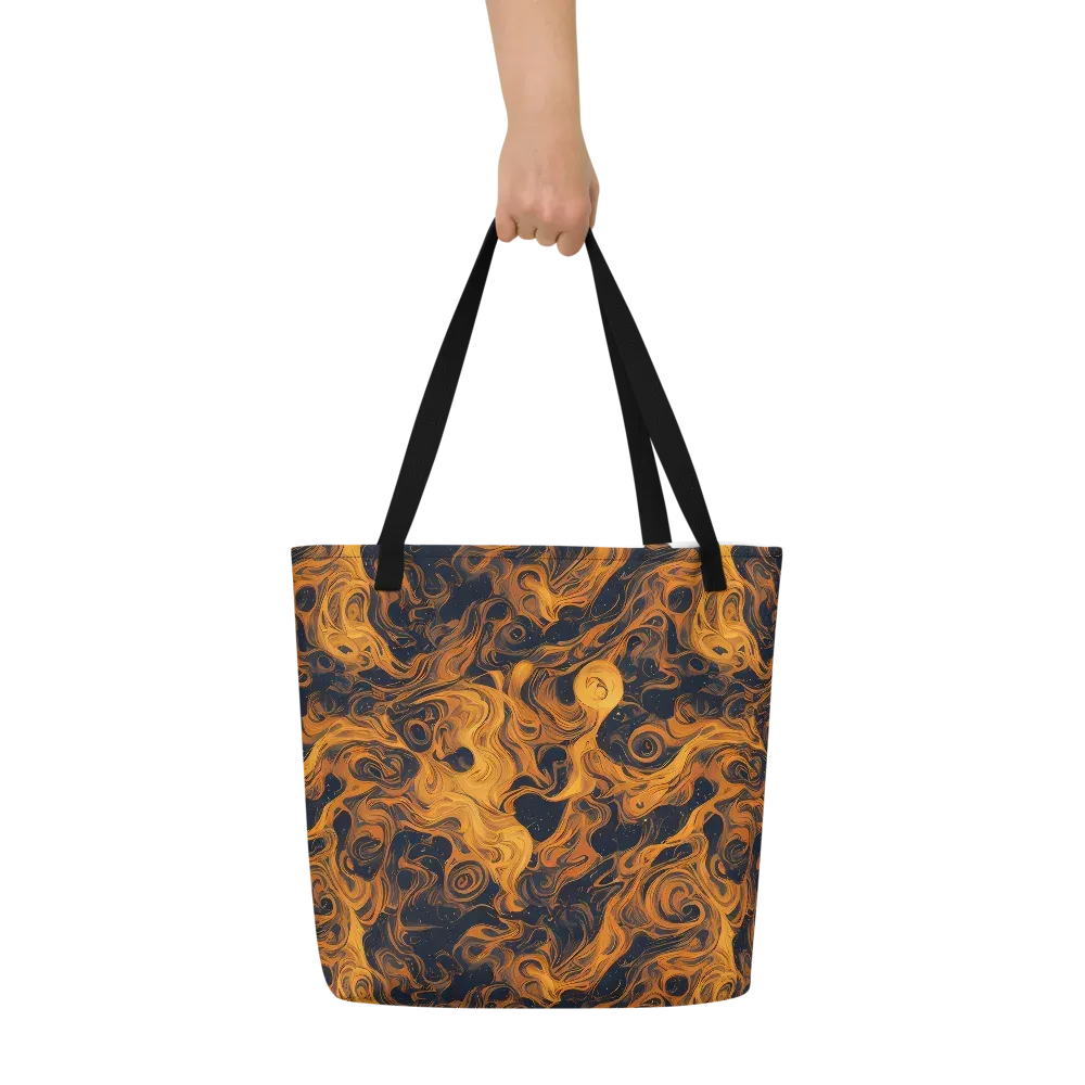 Burnished Orbit on Large Tote Bag W/ Pocket — Front