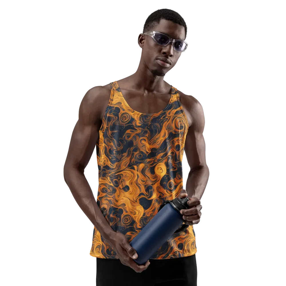 Burnished Orbit on Men's Tank Top — Front