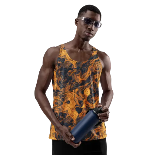 Burnished Orbit on a Men's Tank Top