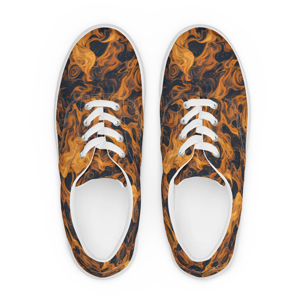Burnished Orbit on Men's Lace-Up Canvas Shoes — Front