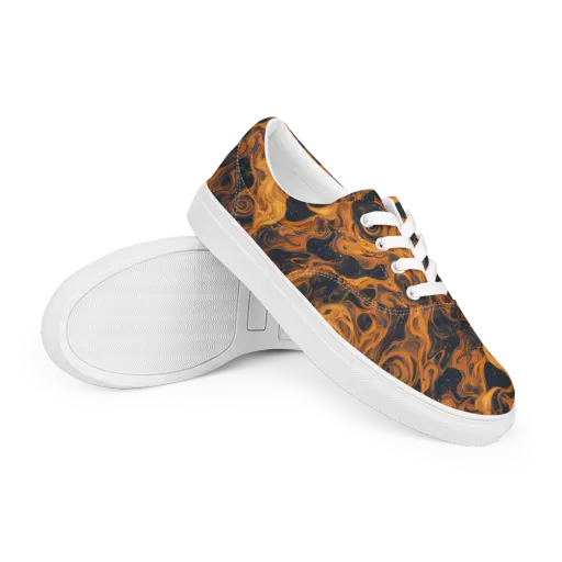 Burnished Orbit on a Men's Lace-Up Canvas Shoes
