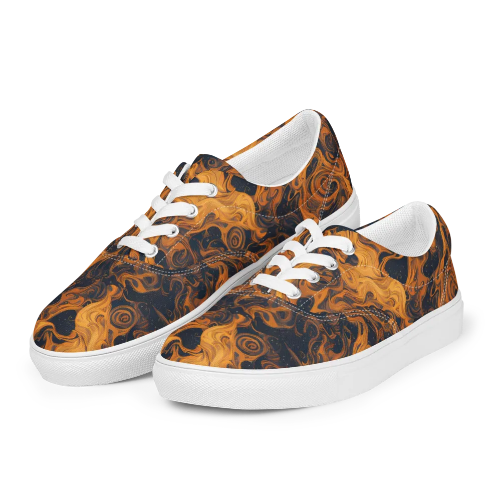 Burnished Orbit on Men's Lace-Up Canvas Shoes — Left Front