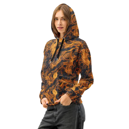 Burnished Orbit on a Cotton Hoodie