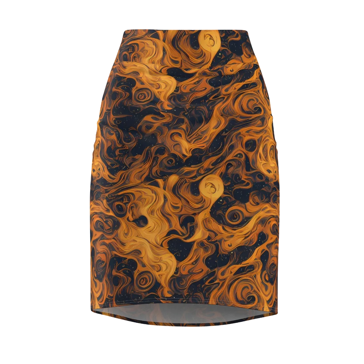 Burnished Orbit on Pencil Skirt — Front