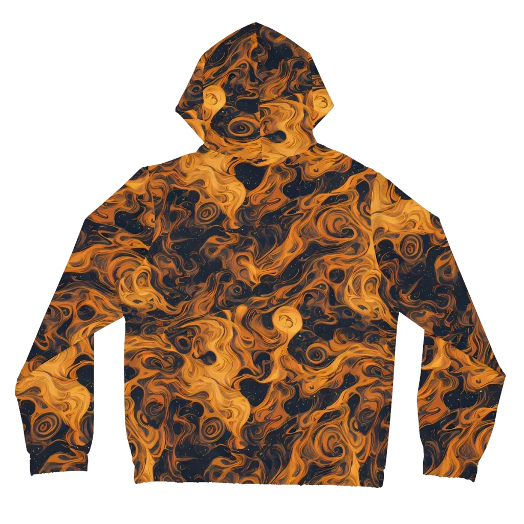 Burnished Orbit on Women's Full-Zip Hoodie — Back