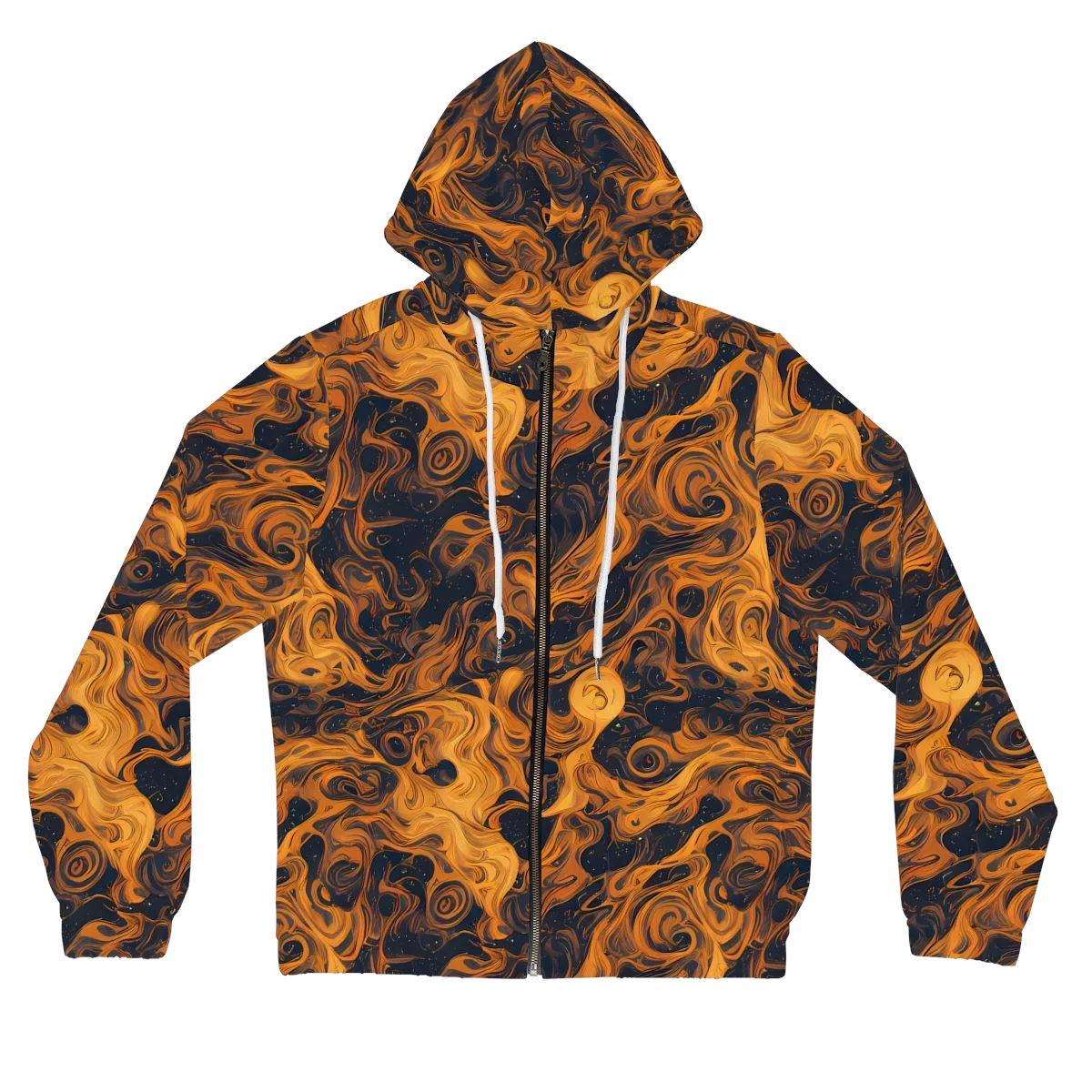 Burnished Orbit on Women's Full-Zip Hoodie — Front