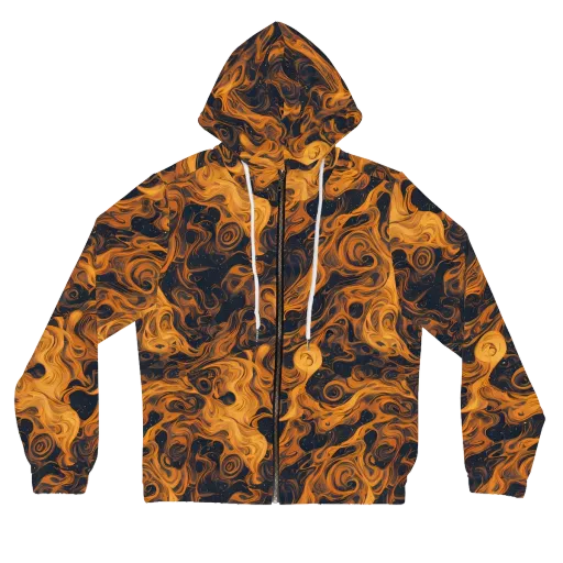 Burnished Orbit on a Women's Full-Zip Hoodie