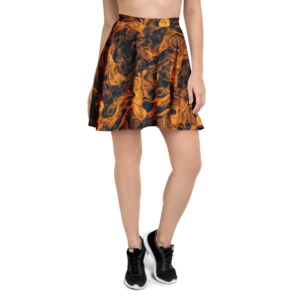 Burnished Orbit on Skater Skirt — Front