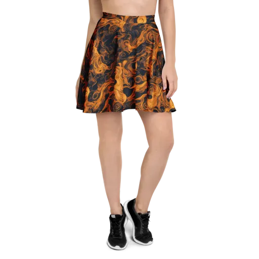 Burnished Orbit on a Skater Skirt