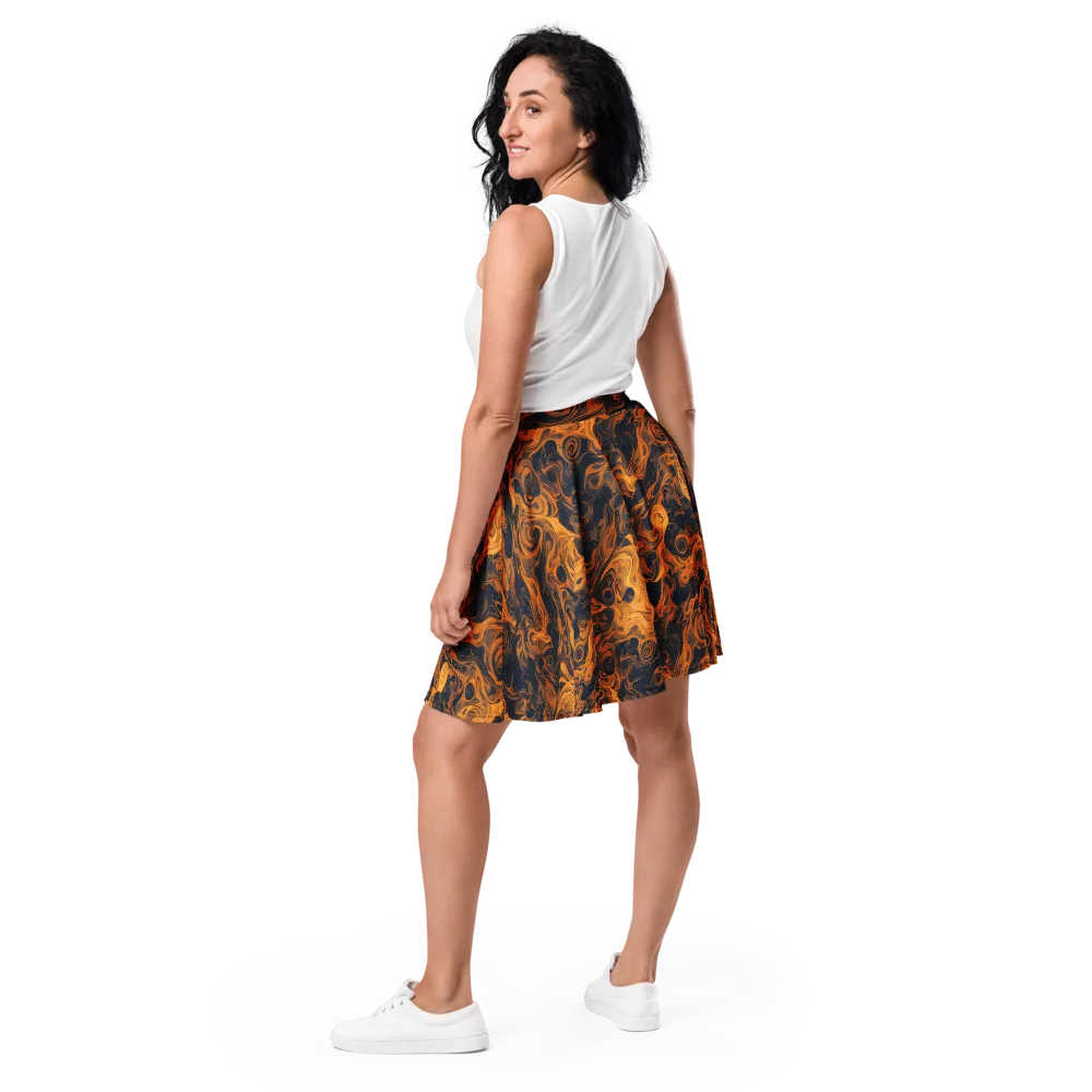 Burnished Orbit on Skater Skirt — Back