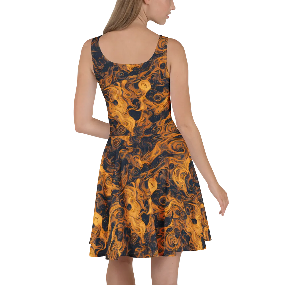 Burnished Orbit on Skater Dress — Back