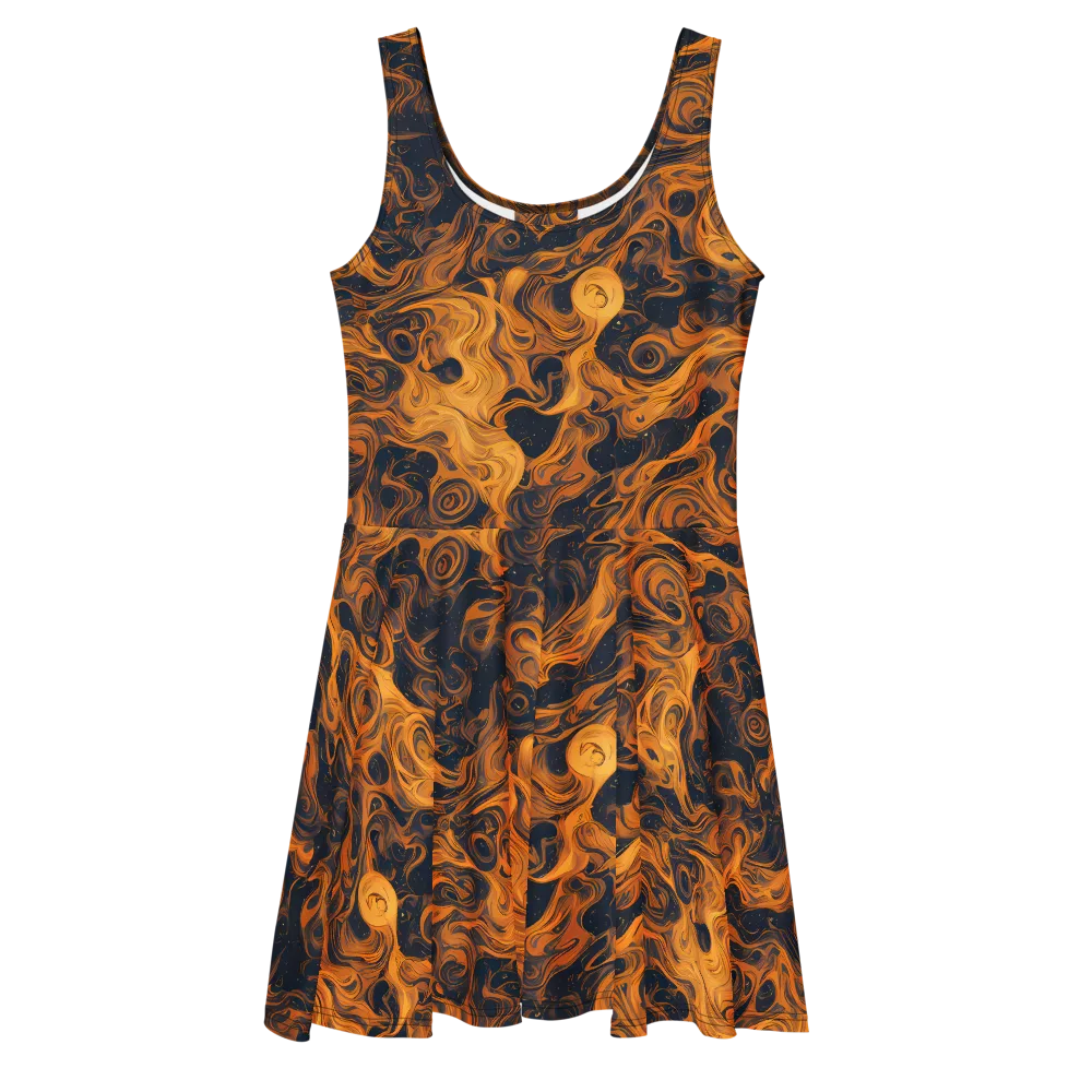 Burnished Orbit on Skater Dress — Front