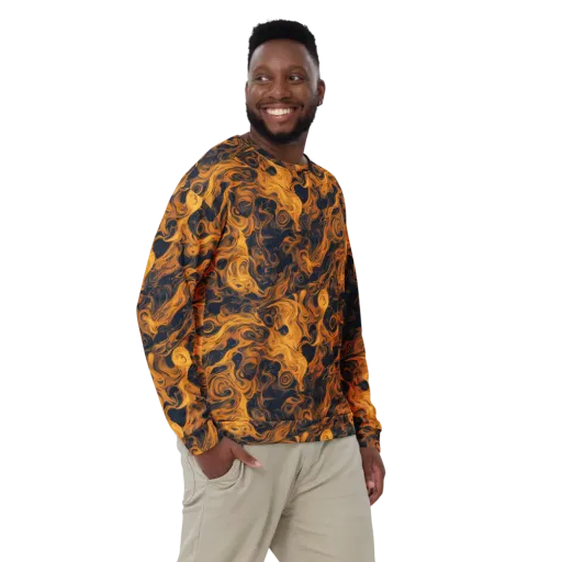 Burnished Orbit on a Sweatshirt