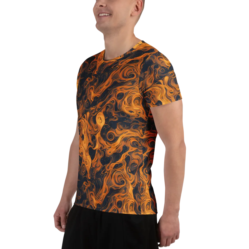 Burnished Orbit on Men's Athletic T-Shirt — Left