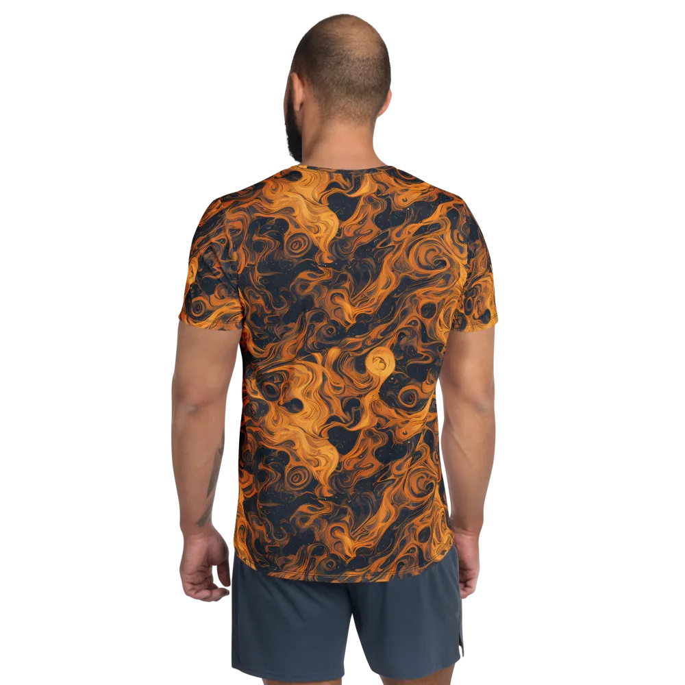 Burnished Orbit on Men's Athletic T-Shirt — Back