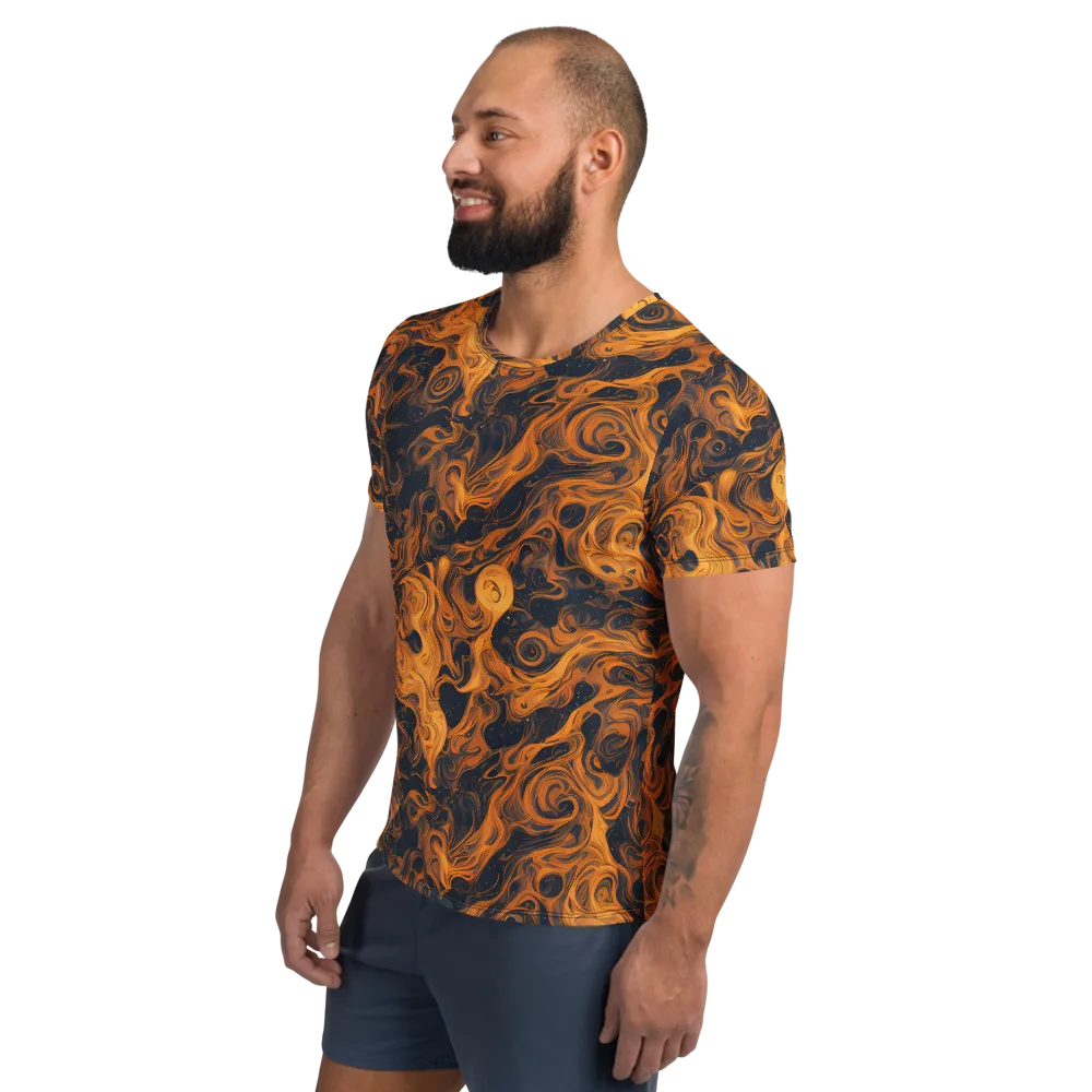 Burnished Orbit on Men's Athletic T-Shirt — Left