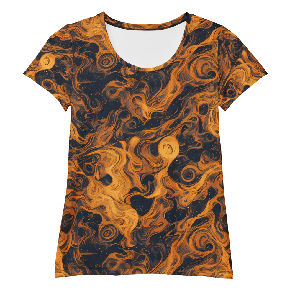 Burnished Orbit on Women's Athletic T-Shirt — Front