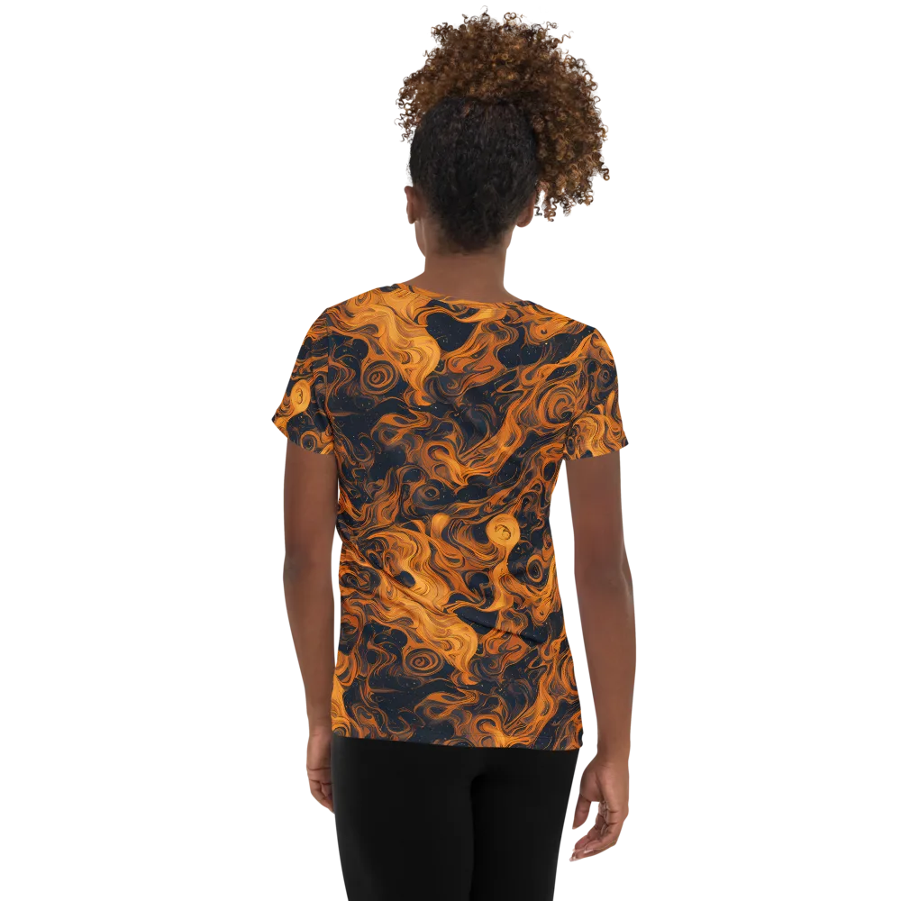 Burnished Orbit on Women's Athletic T-Shirt — Back
