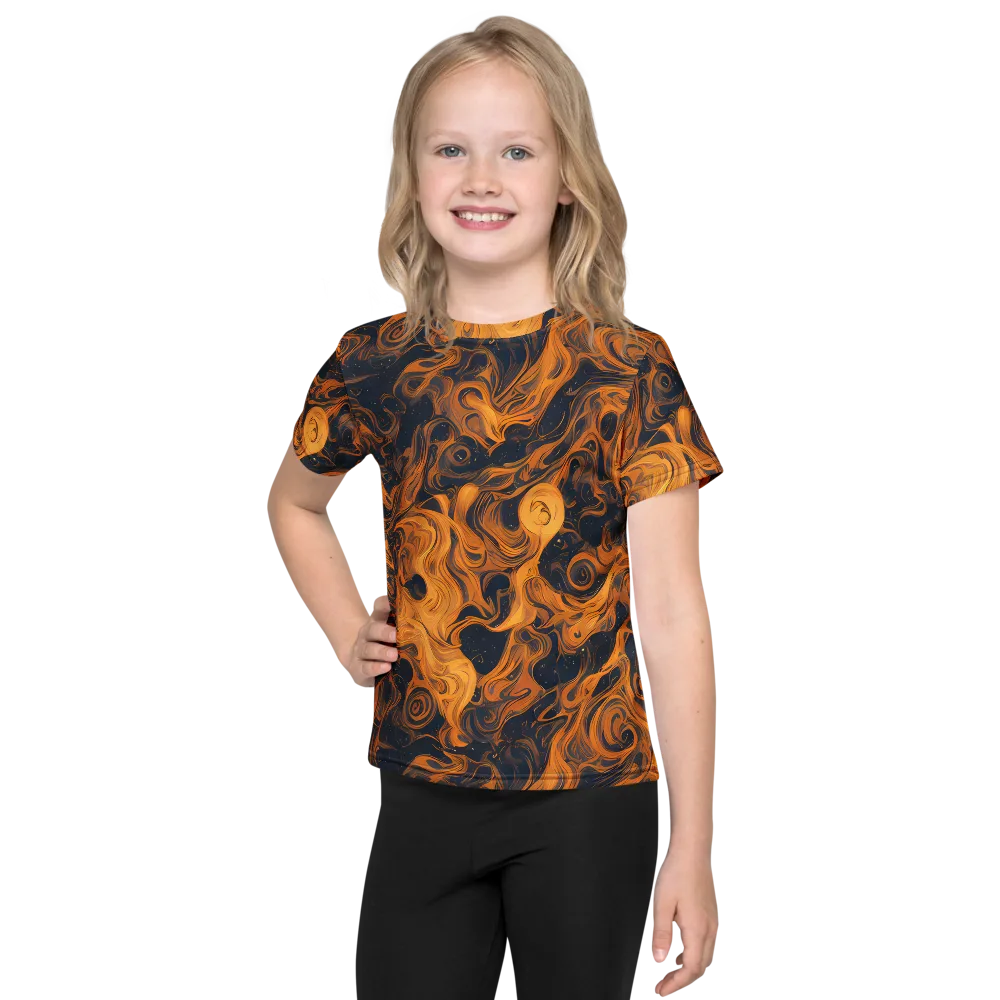 Burnished Orbit on Kids Crew Neck T-Shirt — Front