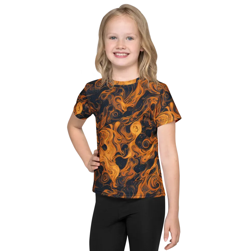 Burnished Orbit on Kids Crew Neck T-Shirt — Front