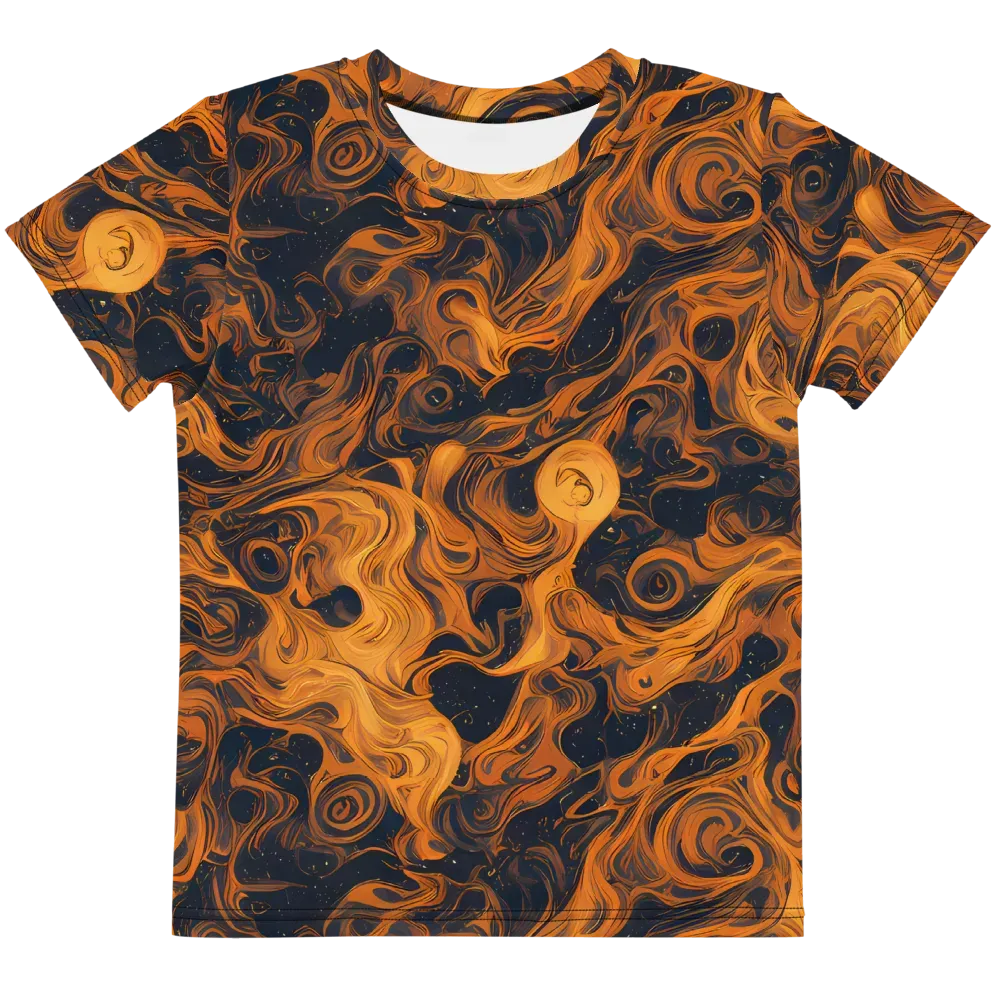 Burnished Orbit on Kids Crew Neck T-Shirt — Front