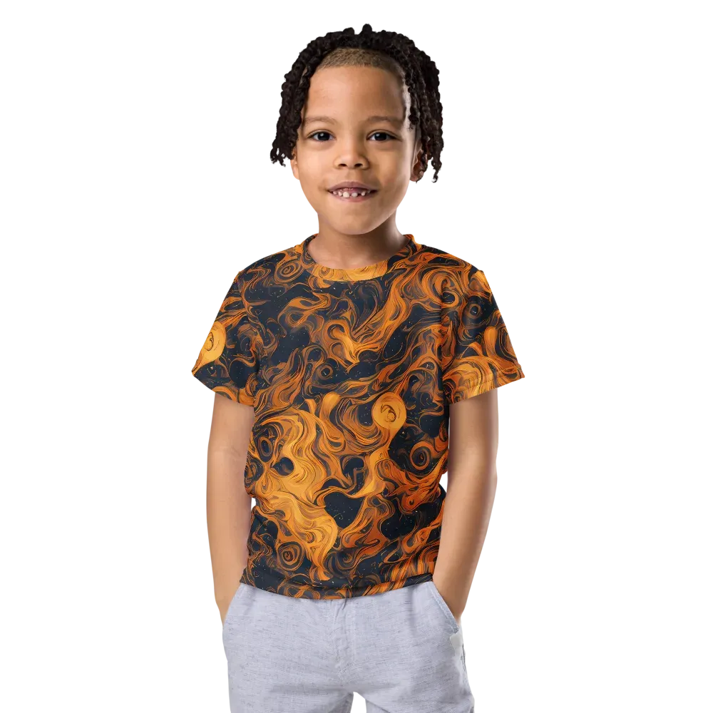 Burnished Orbit on Kids Crew Neck T-Shirt — Front