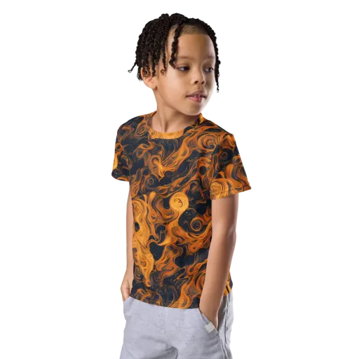 Burnished Orbit on a Kids Crew Neck T-Shirt