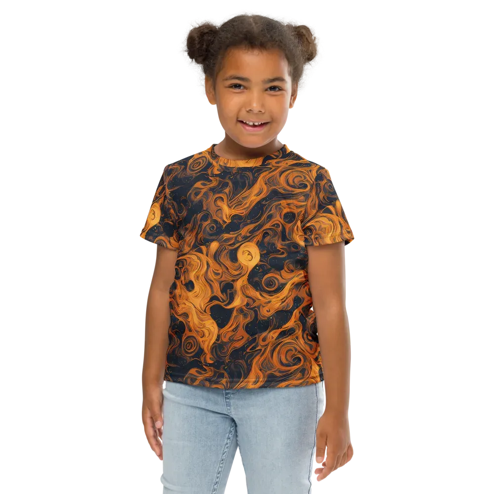 Burnished Orbit on Kids Crew Neck T-Shirt — Front