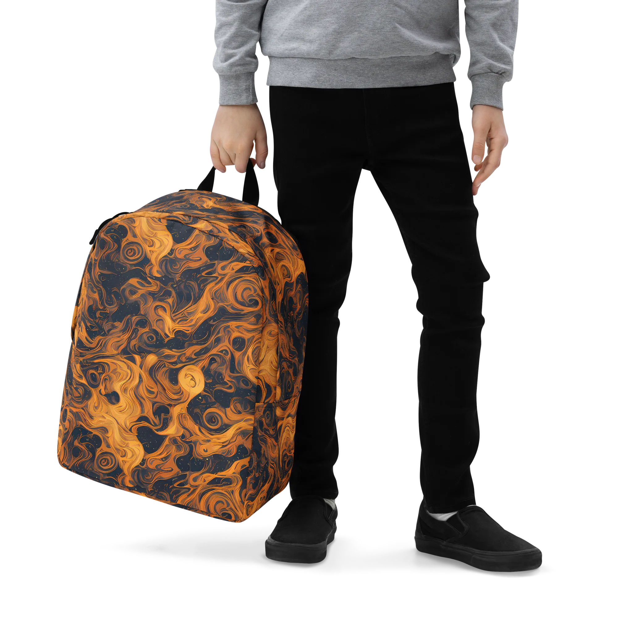 Burnished Orbit on Minimalist Backpack — Zoomed-in