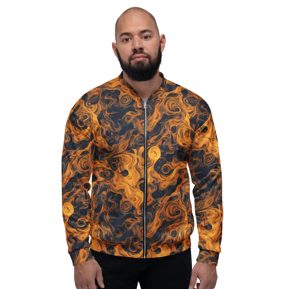 Burnished Orbit on Bomber Jacket — Front