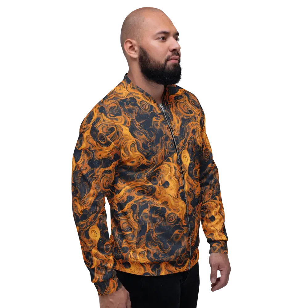 Burnished Orbit on Bomber Jacket — Right
