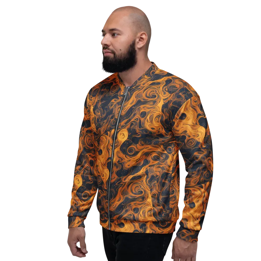 Burnished Orbit on Bomber Jacket — Left