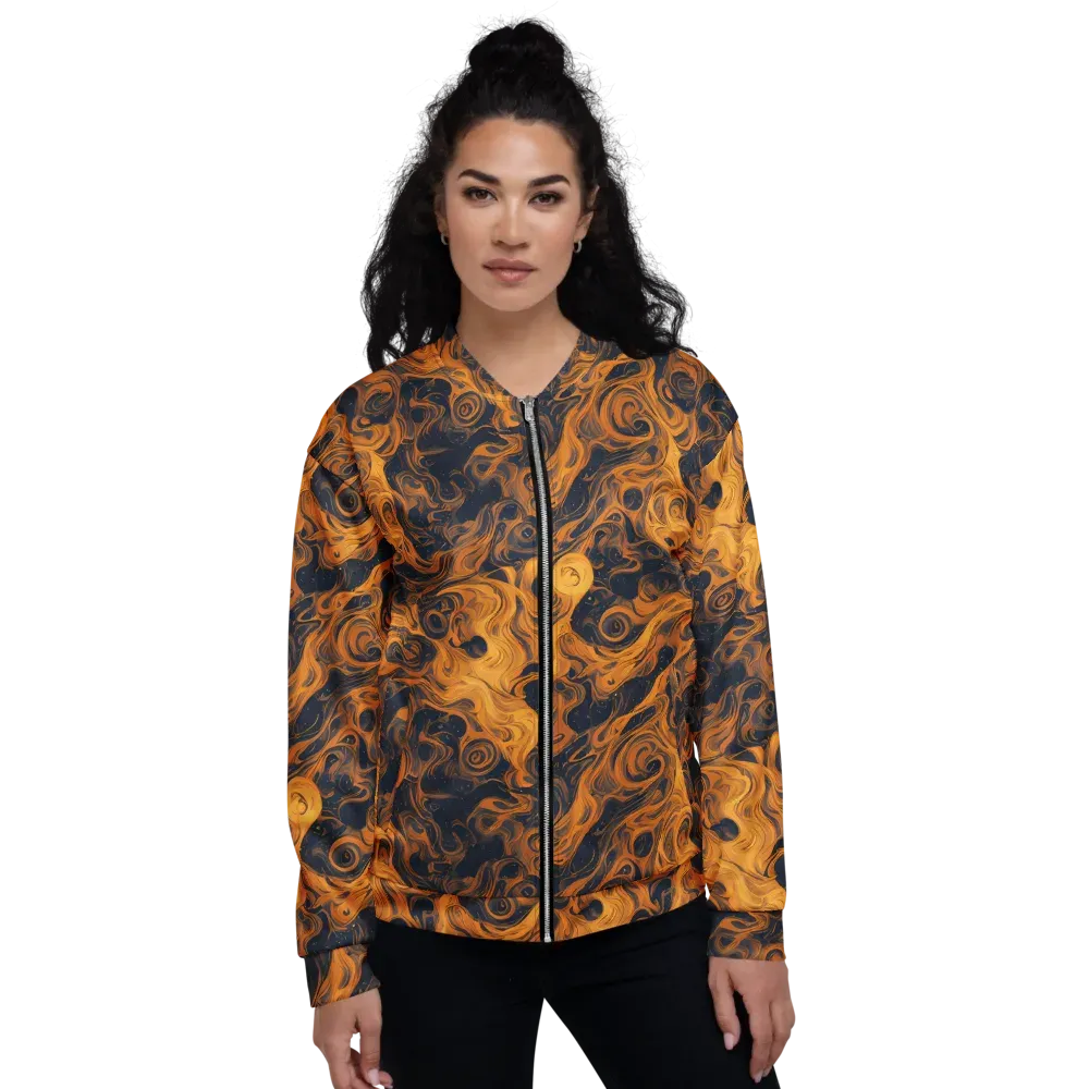 Burnished Orbit on Bomber Jacket — Front