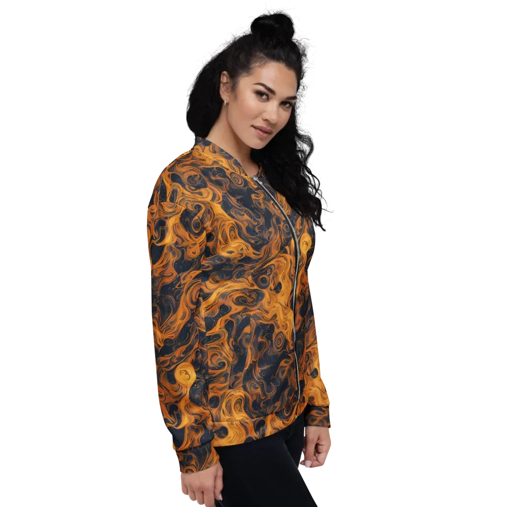 Burnished Orbit on Bomber Jacket — Right
