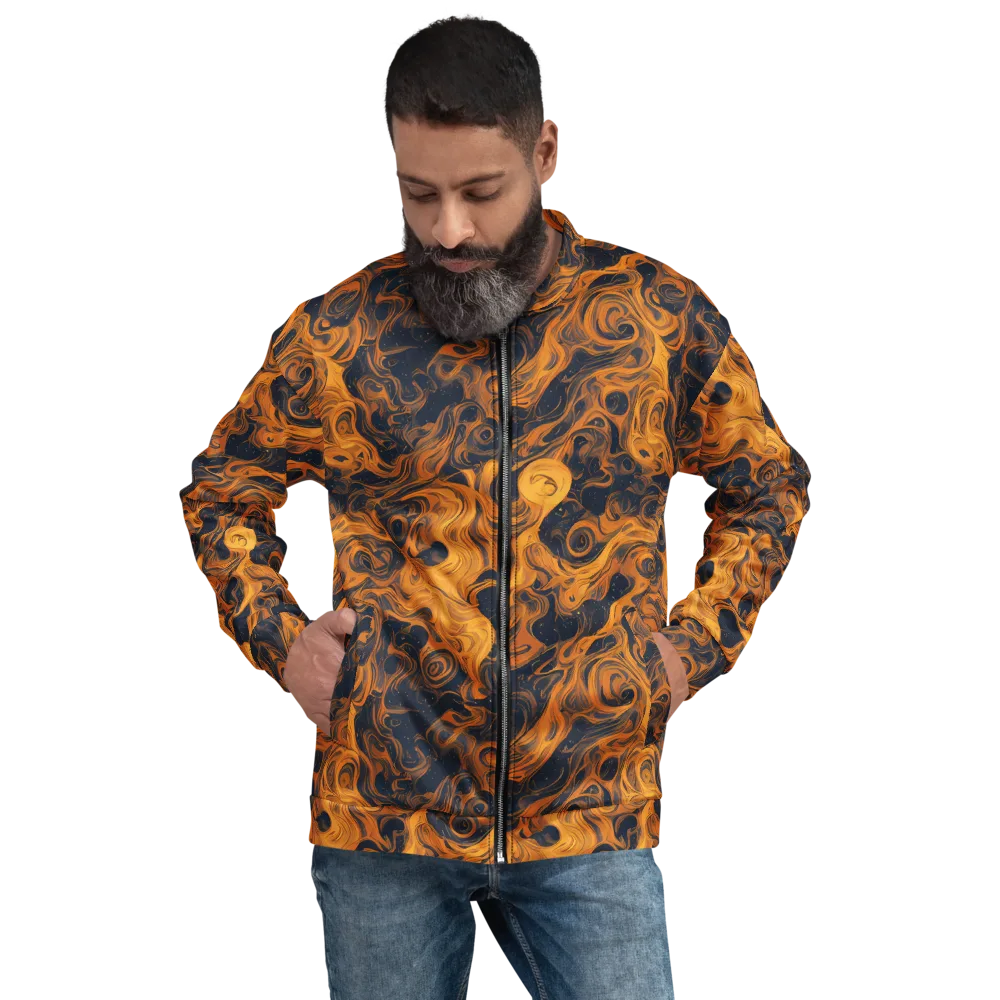 Burnished Orbit on Bomber Jacket — Front
