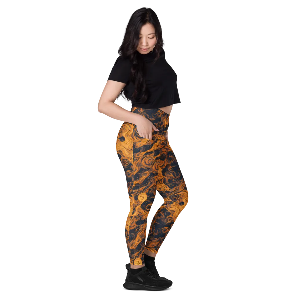 Burnished Orbit on Leggings with Pockets — Right